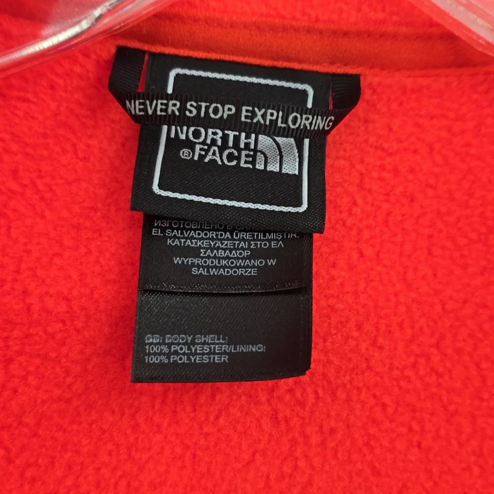 The North Face Orange Full Zip Fleece Jacket Women's Size XS.